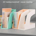 Sleek Plastic Desktop Book Organizer - Versatile Document and Magazine Storage Solution for School and Office