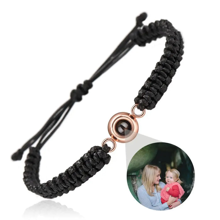 Personalized Braided Rope Photo Projection Bracelets