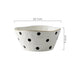 Elegant Gold-Trimmed Polka Dot Ceramic Dining Set for Sophisticated Entertaining