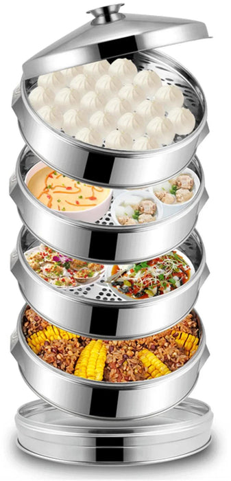 Ultimate Commercial Extra-Large Multi-Layer Stainless Steel Steamer - Heavy-Duty Design Available in Various Sizes