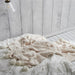 Charming Chenille Knit Throw Blanket with Delightful Pompoms - Cozy Elegance for Your Living Space