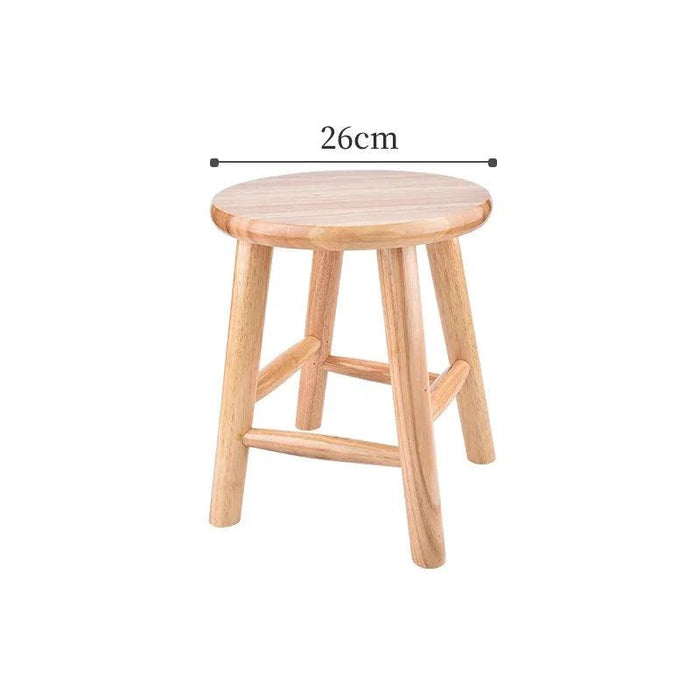 Rustic Kids' Round Wooden Bench - Stylish Multi-Use Stool for Home Decor