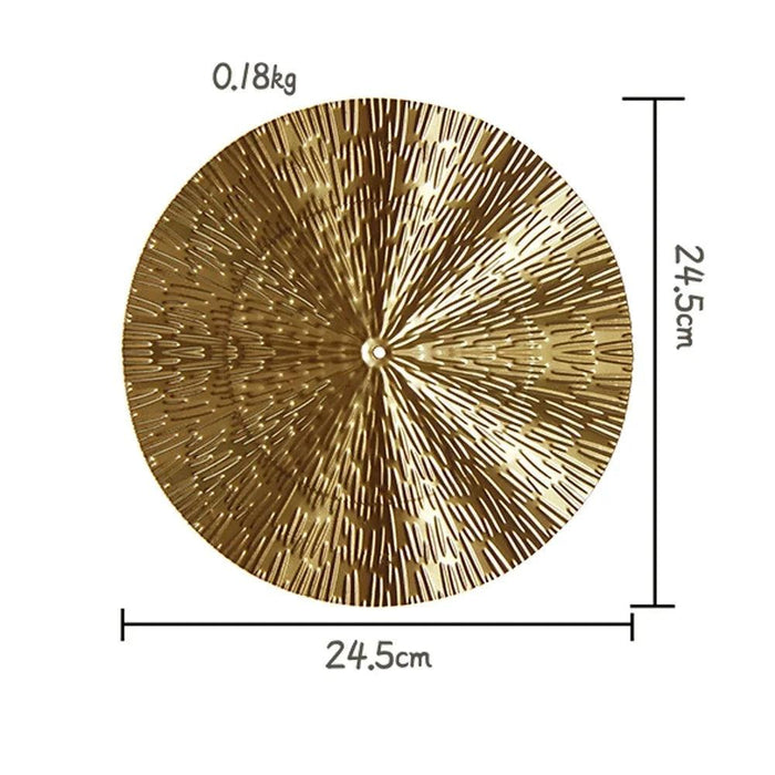 Luxurious Golden Aura Metal Wall Art for Chic Home Decor