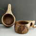 Rustic Acacia Wood Outdoor Mug - Elegant Camping Coffee & Milk Cup with Practical Rope Handle