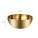 Korean Luxurious Stainless Steel Salad Bowl Set - Elegant Gold and Silver Bowls in Sizes from 15cm to 28cm