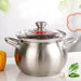 Large Capacity 304 Stainless Steel Soup Pot - Ideal Cookware for Gas and Induction Cooking