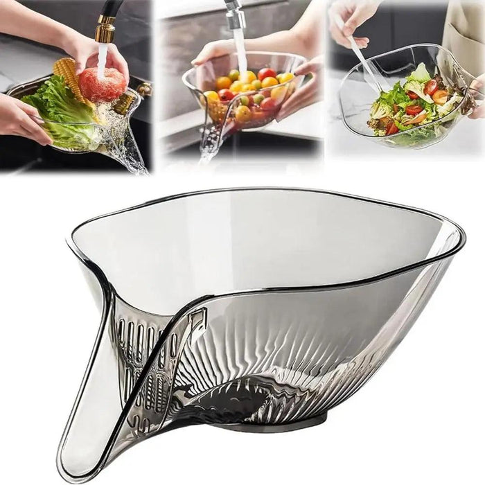 Versatile Plastic Drain Basket for Efficient Kitchen Washing and Food Storage