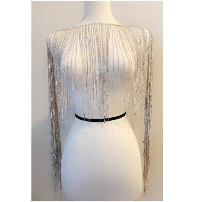 Versatile Glamour Crystal Body Chain Necklace for Any Occasion