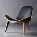 Nordic Artistic Solid Wood Lounge Chair with Unique Airplane Shell Design