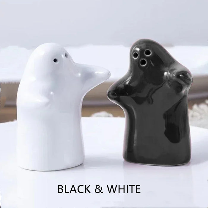 Whimsical Ceramic Ghost Mini Salt and Pepper Shaker - Perfect Nordic Wedding Gift