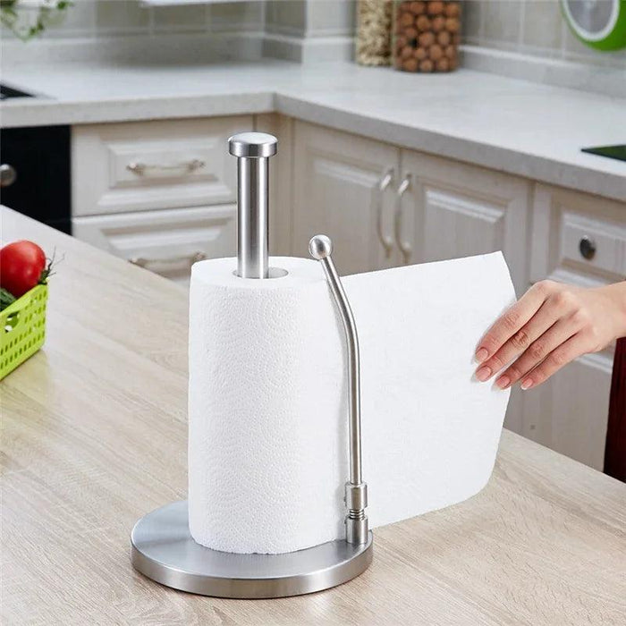 Elegant Stainless Steel Paper Roll Dispenser for Kitchen and Bathroom