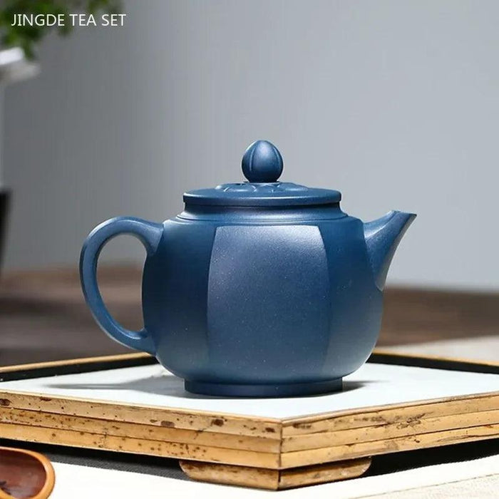 Handcrafted 240ml Yixing Purple Clay Teapot with Built-in Filter - Perfect for Oolong & Black Tea Ceremonies