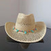 Lake Blue Western Cowboy Straw Hat Unisex with Adjustable Size
