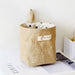 Foldable Jute Cotton Linen Storage Bin for Wardrobe, Playroom, and Vanity