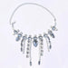 Glamorous Crystal Tassel Necklace Ensemble - Trendy Layered Chain for Stylish Women