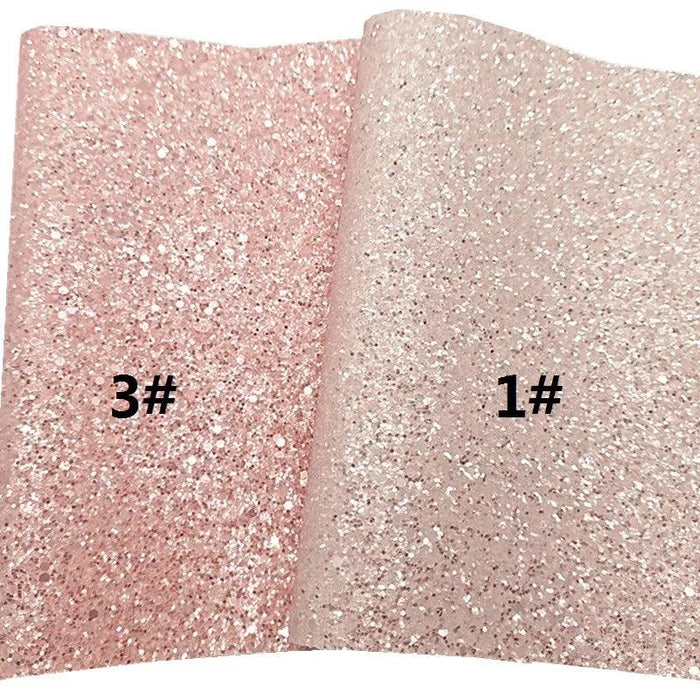 Sparkling Pink Chunky Glitter Faux Leather Craft Sheets - Essential for DIY Creators