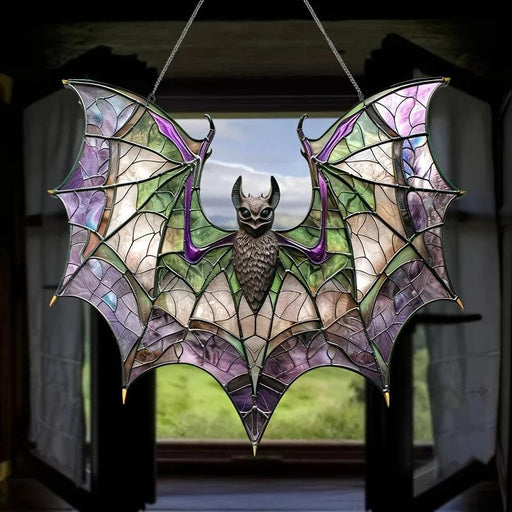 Contemporary Acrylic Bat Suncatcher Halloween Decor