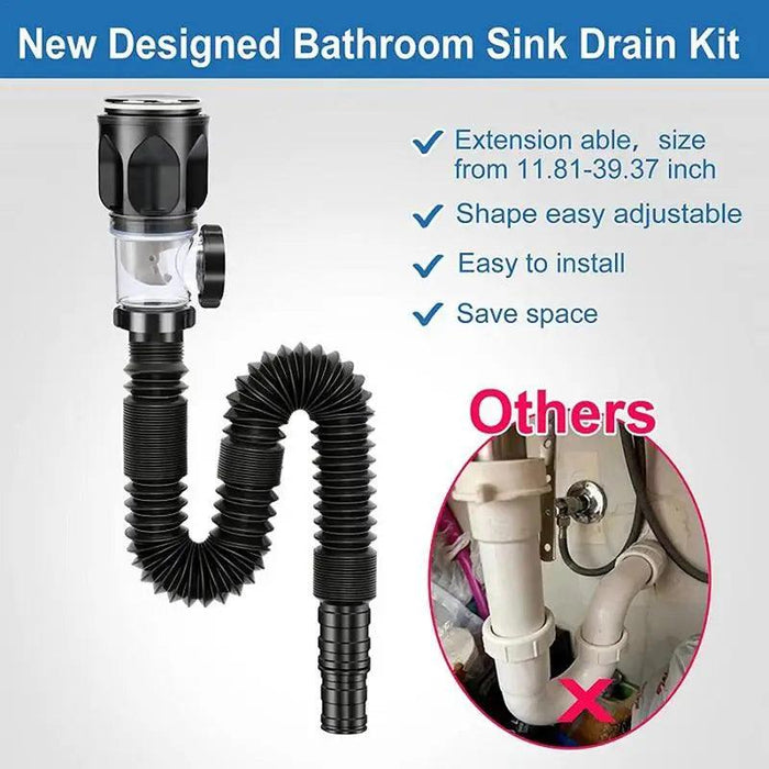 Premium Clog-Free Stainless Steel Sink Drainage Kit - Elevate Your Home Experience