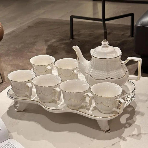 Sophisticated Serenity: Exquisite Ceramic Tea and Coffee Set for Upscale Living