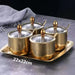 Elegant Stainless Steel Condiment Set with Wasabi Tray - Ideal for Hotpot, Dips, and More