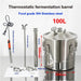 Ultimate Stainless Steel Fermentation Tank with Advanced Temperature Control for Brewing and Winemaking Connoisseurs