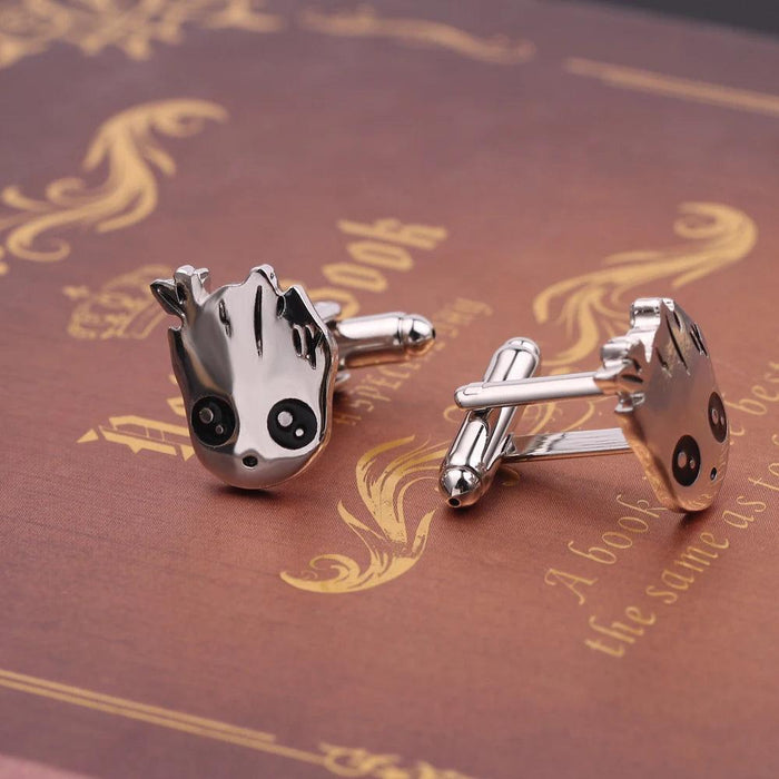 Guardians of the Galaxy Groot Character Cufflinks - Stylish Men's Fashion Accessory