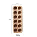 Japanese Acacia Wood Double-Layer Egg Holder - Stylish Refrigerator Organizer for Fresh Eggs