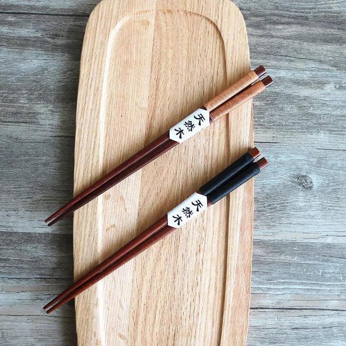 Artisan Wooden Japanese Chopsticks with Anti-Roll Design - Elevate Your Dining Experience