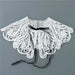 Embroidered Lace Detachable Collar for Women - Elegant White Shawl Accessory