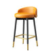 Sleek Scandinavian Leather Gaming and Vanity Stool - Trendy Seating for Modern Interiors