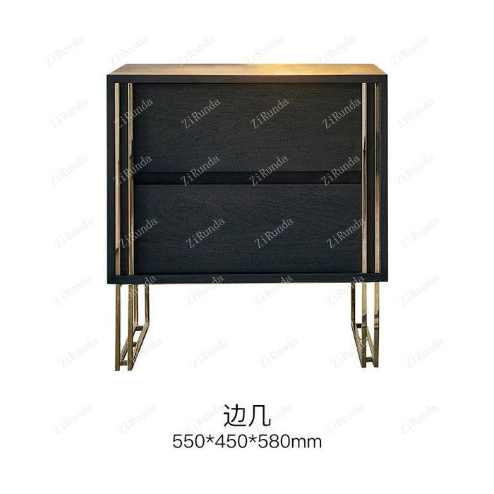 Chic Black Luxe Accent Table