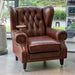 Elegant Leather Wingback Chair for Modern Living Areas