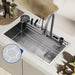 Sleek 304 Stainless Steel Waterfall Kitchen Sink Set with Touch-Control Faucet - Above Counter Installation