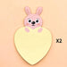 Charming Animal-Inspired Heart-Shaped Sticky Notes for Creative Minds