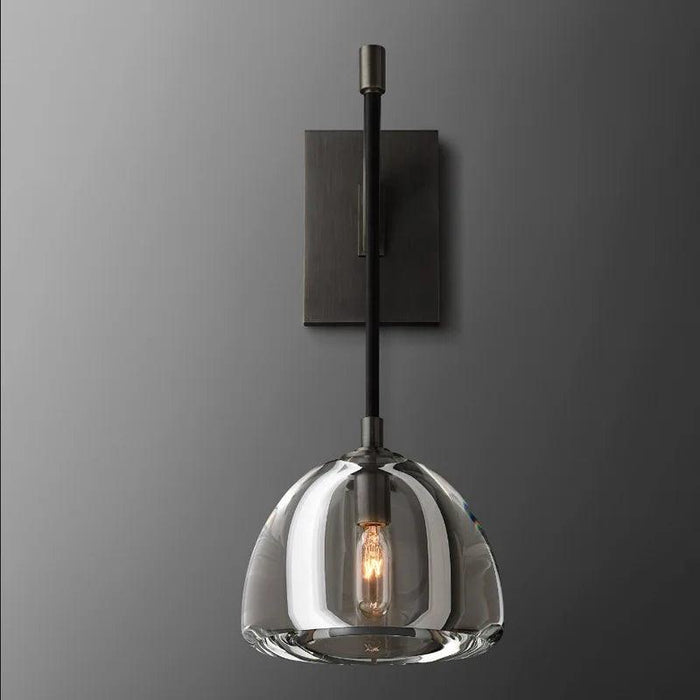 Elegant Semicircle Crystal Wall Sconce for Modern Interiors