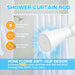 Adjustable 18' to 28' Stainless Steel Tension Shower Rod - No Drilling, Non-Slip, Rust-Free for Bathroom and Kitchen