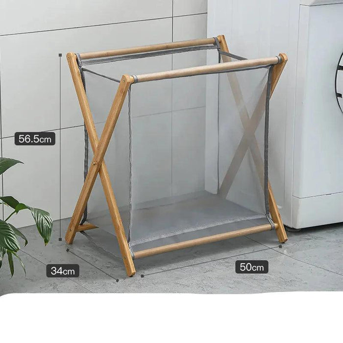 Eco-Friendly Bamboo Foldable Laundry Hamper - Stylish and Space-Saving Storage Solution