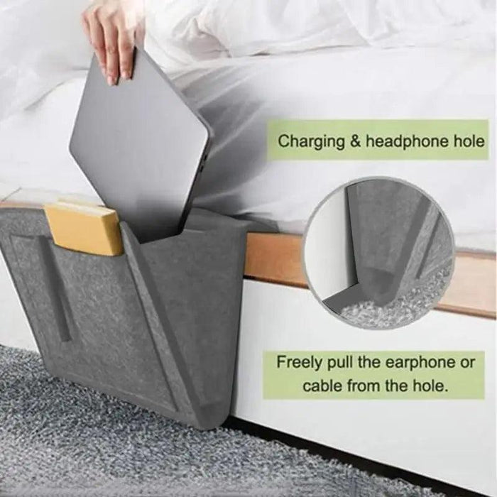 Chic Felt Wall Organizer - Stylish Non-Slip Storage Solution for Bedside Essentials