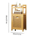 Chic Wooden Vine Laundry Basket with Shelf - Spacious Storage Solution for Your Bathroom