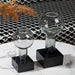 Luxurious Geometric Glass Vase Set with Marble Base for Modern Home Decor and Plant Cultivation