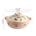 Elegant Japanese Cat-Themed Ceramic Stew Pot with Comfortable Double Ear Handles for Gourmet Cooking