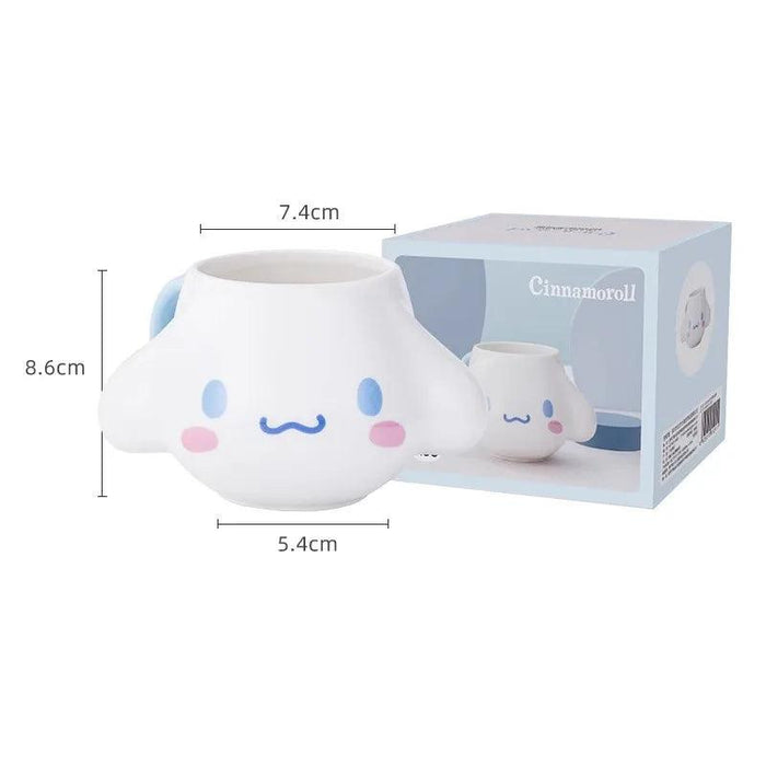 Kawaii Sanrio Characters Ceramic Coffee Cup - Cute Hello Kitty, Kuromi & My Melody Mug for Girls' Gifts, 500ml