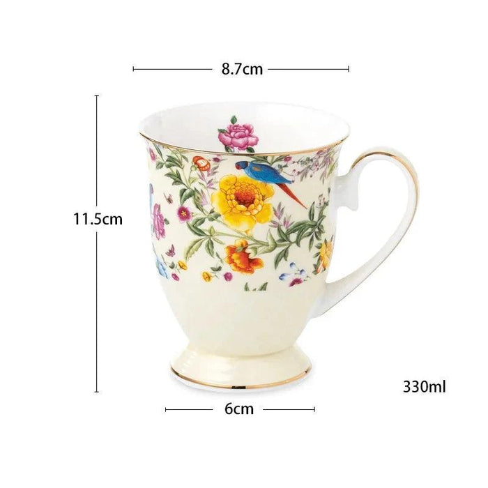 Elegant 330ml Premium Bone China Tea and Coffee Mugs