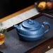 Artisan 340ml Yixing Teapot with Beautiful Blue Accents - Luxury Zisha Tea Set