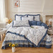 Chic Floral Ruffle Queen Bedding Set