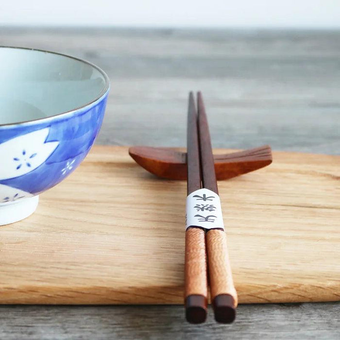 Artisan Wooden Japanese Chopsticks with Anti-Roll Design - Elevate Your Dining Experience