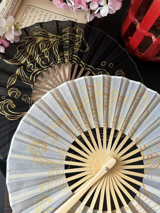 Artisan Bamboo Folding Fan for Women - Elegant Cultural Dance Accessory, Thoughtful Gift & Stylish Home Decor