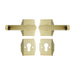 Sleek Brass Lever Door Handles Set for Bedroom and Bathroom