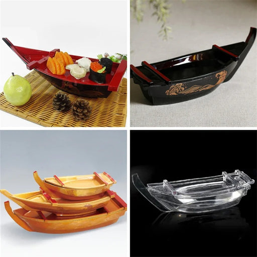 Dragon Boat Sashimi Presentation Tray - Premium ABS with Dry Ice for Authentic Japanese Dining Experience