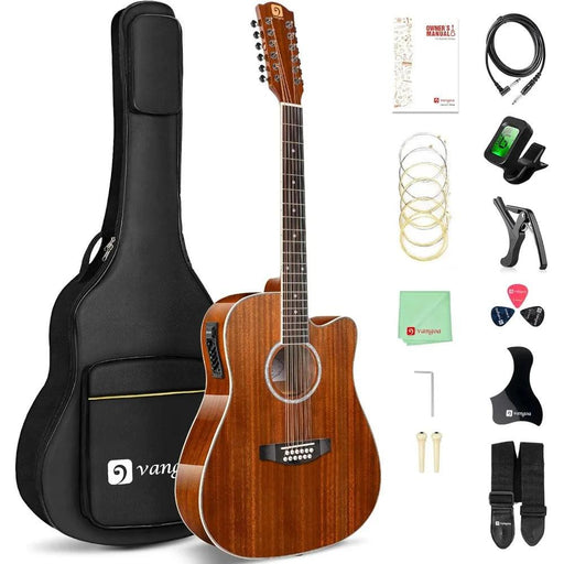 Young Musician's Premium 12 String Acoustic Electric Guitar with Sapele Body